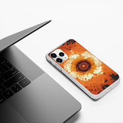 Чехол iPhone 11 Pro матовый Оранжевый взрыв - коллекция Путешествие - Хуф и Ся, цвет: 3D-белый — фото 2