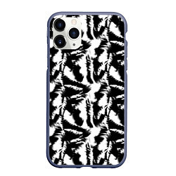Чехол iPhone 11 Pro матовый Шкура Белого Тигра, цвет: 3D-серый