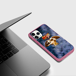 Чехол iPhone 11 Pro матовый Беспечный ангел - Ария, цвет: 3D-малиновый — фото 2