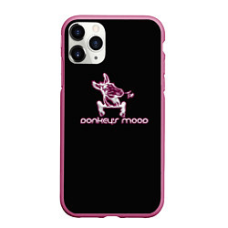 Чехол iPhone 11 Pro матовый Donkeys mood, цвет: 3D-малиновый