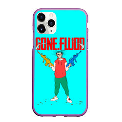 Чехол iPhone 11 Pro матовый GONE Fludd whith gun, цвет: 3D-фиолетовый