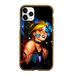 Чехол iPhone 11 Pro матовый Jojo Stone Ocean Jolyne cujoh, цвет: 3D-коричневый