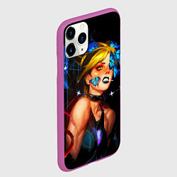 Чехол iPhone 11 Pro матовый Jojo Stone Ocean Jolyne cujoh, цвет: 3D-фиолетовый — фото 2