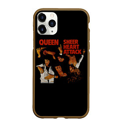 Чехол iPhone 11 Pro матовый Sheer Heart Attack - Queen, цвет: 3D-коричневый