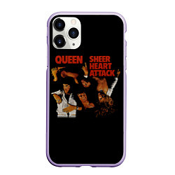 Чехол iPhone 11 Pro матовый Sheer Heart Attack - Queen, цвет: 3D-светло-сиреневый