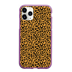 Чехол iPhone 11 Pro матовый Леопард Leopard, цвет: 3D-фиолетовый