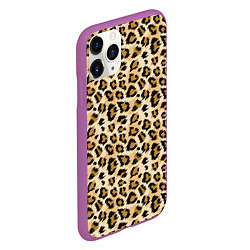Чехол iPhone 11 Pro матовый Пятна Дикого Леопарда, цвет: 3D-фиолетовый — фото 2