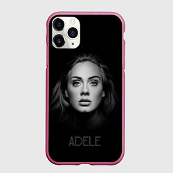 Чехол iPhone 11 Pro матовый Портрет Адель, цвет: 3D-малиновый