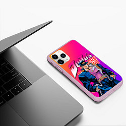 Чехол iPhone 11 Pro матовый JOJO BIZARRE ADVENTURE ДЖО ДЖО ГРАДИЕНТ, цвет: 3D-розовый — фото 2