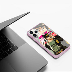 Чехол iPhone 11 Pro матовый JOJO BIZARRE ADVENTURE ДЖОДЖО, цвет: 3D-розовый — фото 2