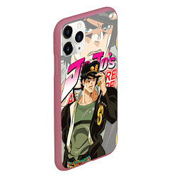 Чехол iPhone 11 Pro матовый JOJO BIZARRE ADVENTURE ДЖОДЖО, цвет: 3D-малиновый — фото 2