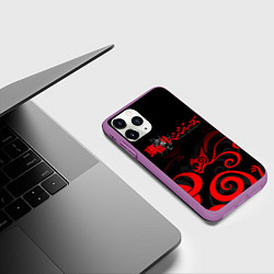 Чехол iPhone 11 Pro матовый ТОКИЙСКИЕ МСТИТЕЛИ ТАТУ ДРАКЕНА TOKYO REVENGERS, цвет: 3D-фиолетовый — фото 2