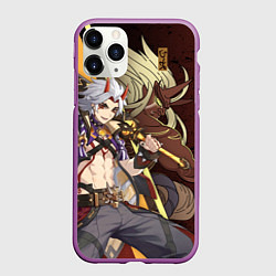 Чехол iPhone 11 Pro матовый ДЕМОН АРАТАКИ ИТТО, цвет: 3D-фиолетовый