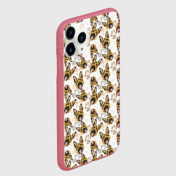 Чехол iPhone 11 Pro матовый Собака - Немецкая Овчарка, цвет: 3D-малиновый — фото 2