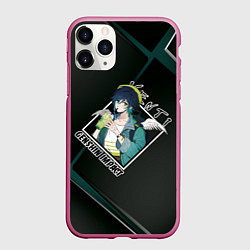 Чехол iPhone 11 Pro матовый Venti Венти, Genshin Impact, цвет: 3D-малиновый