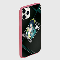 Чехол iPhone 11 Pro матовый Venti Венти, Genshin Impact, цвет: 3D-малиновый — фото 2
