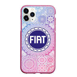 Чехол iPhone 11 Pro матовый FIAT BIG LOGO, цвет: 3D-малиновый