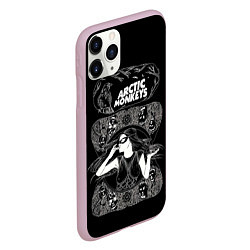 Чехол iPhone 11 Pro матовый Arctic monkeys Art, цвет: 3D-розовый — фото 2