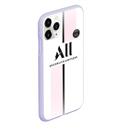Чехол iPhone 11 Pro матовый Messi 30 PSG Pink Theme, цвет: 3D-светло-сиреневый — фото 2