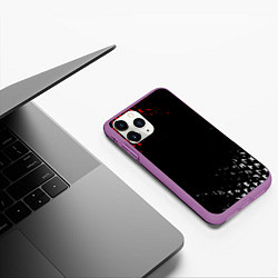 Чехол iPhone 11 Pro матовый КРАСНО БЕЛЫЕ РУНЫ, цвет: 3D-фиолетовый — фото 2