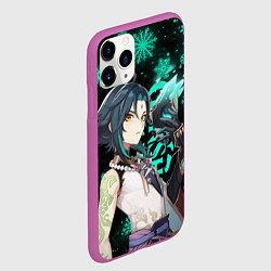 Чехол iPhone 11 Pro матовый GENSHIN IMPACT СЯО НОВОГОДНИЙ, цвет: 3D-фиолетовый — фото 2