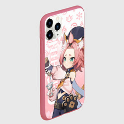 Чехол iPhone 11 Pro матовый GENSHIN IMPACT, ДИОНА ГЕНШИН ИМПАКТ, цвет: 3D-малиновый — фото 2