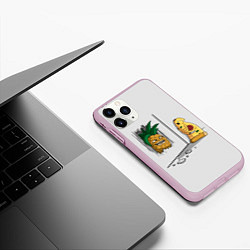 Чехол iPhone 11 Pro матовый HERES PINEAPPLE!, цвет: 3D-розовый — фото 2