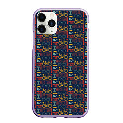 Чехол iPhone 11 Pro матовый HIPSTER модник, цвет: 3D-светло-сиреневый