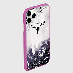 Чехол iPhone 11 Pro матовый Токийские мстители - Подтёки красок, цвет: 3D-фиолетовый — фото 2