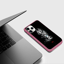 Чехол iPhone 11 Pro матовый Сон Гоку эпичная надпись - Dragon Ball, цвет: 3D-малиновый — фото 2