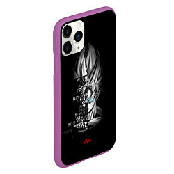 Чехол iPhone 11 Pro матовый Сон Гоку эпичная надпись - Dragon Ball, цвет: 3D-фиолетовый — фото 2