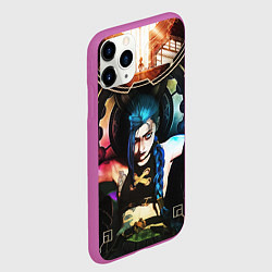 Чехол iPhone 11 Pro матовый ARCANE JINX ОБЛОЖКА LEAGUE OF LEGENDS, цвет: 3D-фиолетовый — фото 2