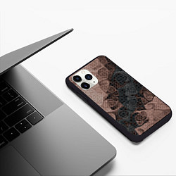 Чехол iPhone 11 Pro матовый Коллекция Journey Шоколад 566-974 Дополнение, цвет: 3D-черный — фото 2
