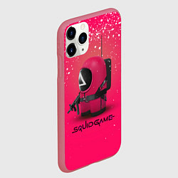 Чехол iPhone 11 Pro матовый Among Us x Squid Game, цвет: 3D-малиновый — фото 2