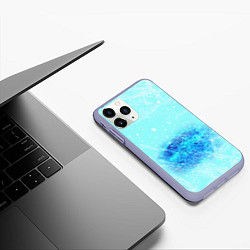 Чехол iPhone 11 Pro матовый Под слоем льда, цвет: 3D-светло-сиреневый — фото 2