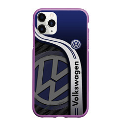 Чехол iPhone 11 Pro матовый Volkswagen Фольксваген, цвет: 3D-фиолетовый