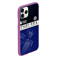 Чехол iPhone 11 Pro матовый FC Chelsea London ФК Челси Лонон, цвет: 3D-фиолетовый — фото 2