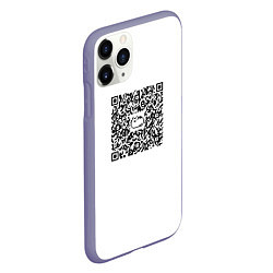 Чехол iPhone 11 Pro матовый Я QR-кот, гуляю где вздумается!, цвет: 3D-серый — фото 2