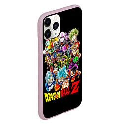Чехол iPhone 11 Pro матовый Персонажи Dragon Ball, цвет: 3D-розовый — фото 2
