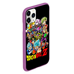 Чехол iPhone 11 Pro матовый Персонажи Dragon Ball, цвет: 3D-фиолетовый — фото 2