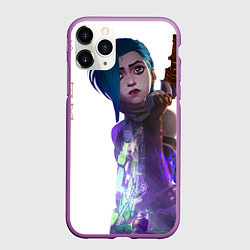 Чехол iPhone 11 Pro матовый Джинкс Arcane, цвет: 3D-фиолетовый