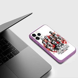 Чехол iPhone 11 Pro матовый Бумажный дом Герои ограбления, цвет: 3D-фиолетовый — фото 2