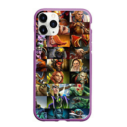 Чехол iPhone 11 Pro матовый HEROES DOTA 2 ПЕРСОНАЖИ ДОТА 2, цвет: 3D-фиолетовый