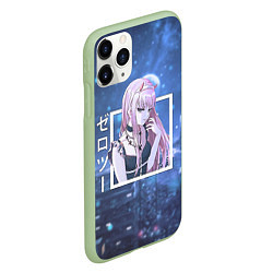 Чехол iPhone 11 Pro матовый Zero Two в платье, Darling in the Franxx, цвет: 3D-салатовый — фото 2