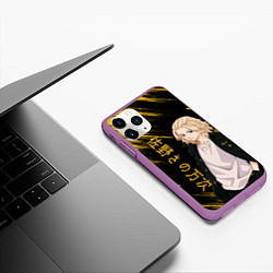 Чехол iPhone 11 Pro матовый SANO MANJIRO GOLD EDITION, цвет: 3D-фиолетовый — фото 2
