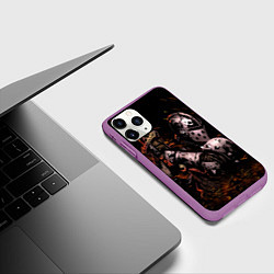 Чехол iPhone 11 Pro матовый Darkest Dungeon Fish and Bones, цвет: 3D-фиолетовый — фото 2