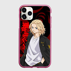 Чехол iPhone 11 Pro матовый МАЙКИ МАНДЗИРО САНО КРАСНЫЙ ОРНАМЕНТ, цвет: 3D-малиновый