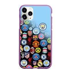 Чехол iPhone 11 Pro матовый МАНЧЕСТЕР СИТИ MANCHESTER CITY, цвет: 3D-фиолетовый