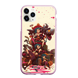 Чехол iPhone 11 Pro матовый ЛИГА ЛЕГЕНД JINX ARCANE, цвет: 3D-розовый