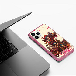 Чехол iPhone 11 Pro матовый ЛИГА ЛЕГЕНД JINX ARCANE, цвет: 3D-малиновый — фото 2